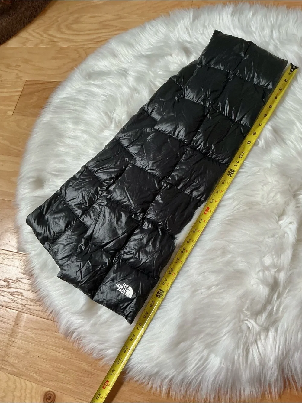 The North Face Black Quilted Down Puffer Scarf